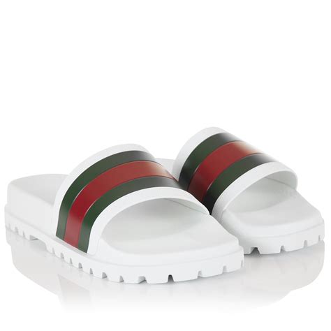 gucci x off white slides|white Gucci slides men's.